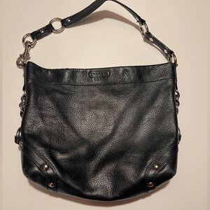 Vintage COACH Black Leather Shoulder Bag